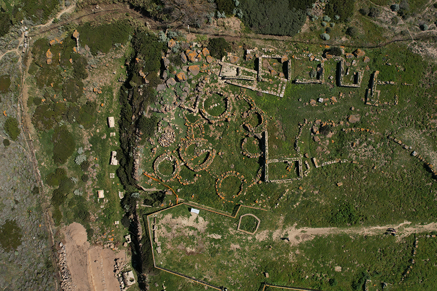Aerial view of the Tharros tophet. Aerial view of the Tharros tophet.
